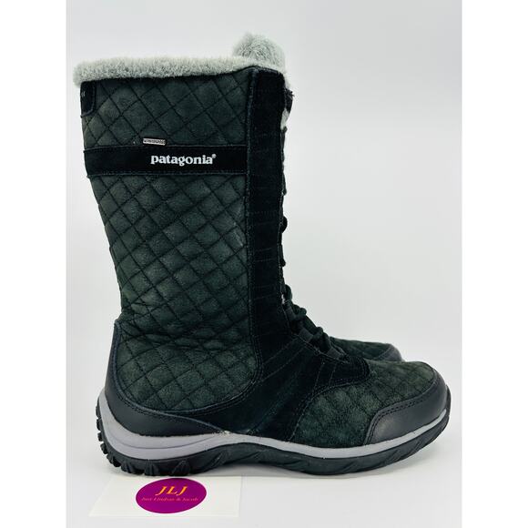 Patagonia Women's Wintertide High Waterproof Winter Snow Boots Black Size 8 - Picture 1 of 11
